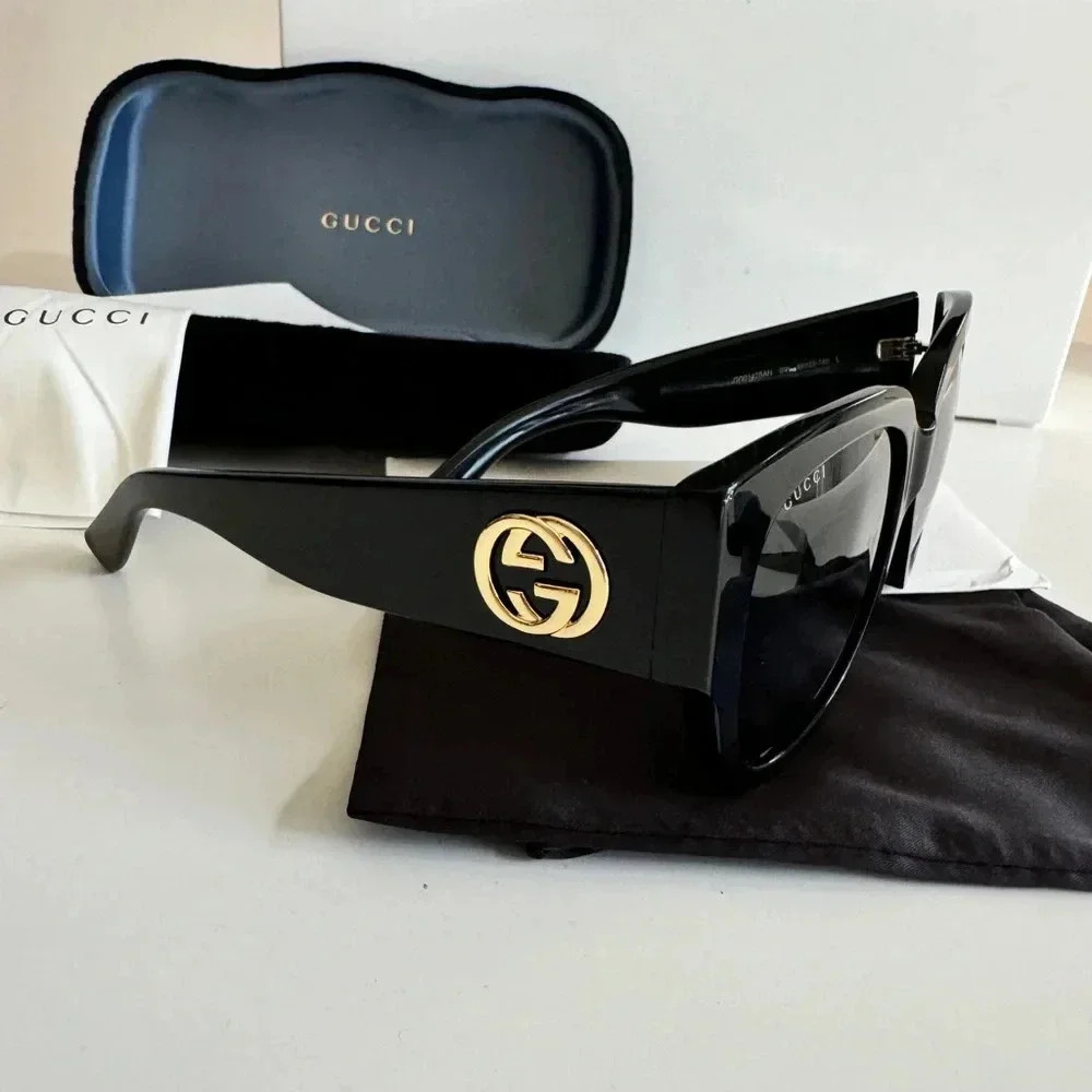 Pre-owned Gucci sunglasses large black 💞 - Picture 6 of 13
